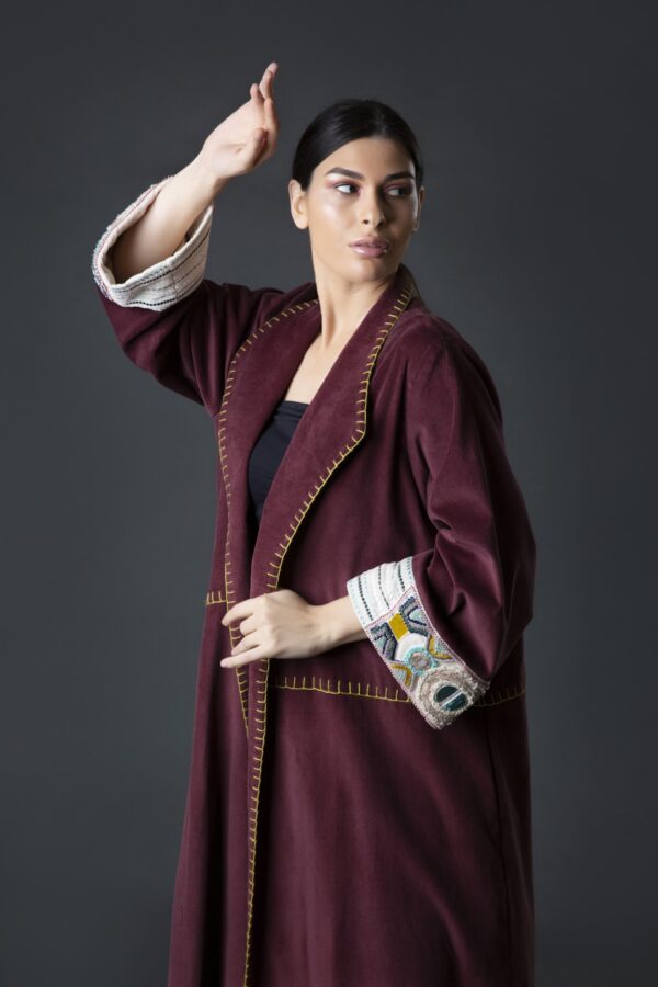 Velvet Corduroy Abaya - Image 4