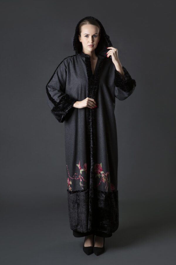 Winter Fabric Abaya with Hood