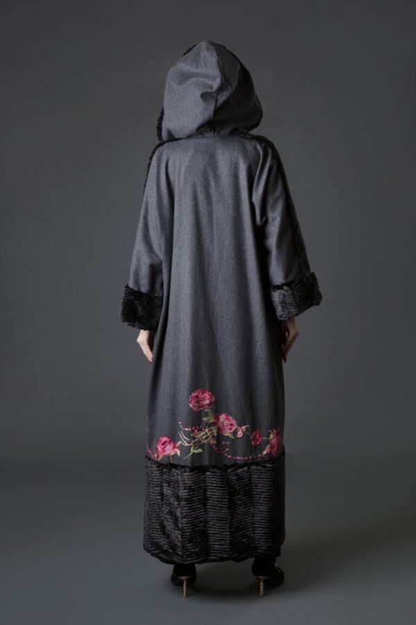 Winter Fabric Abaya with Hood - Image 2