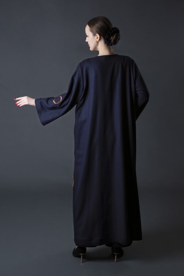 Floral Embroidered Winter Abaya - Image 3