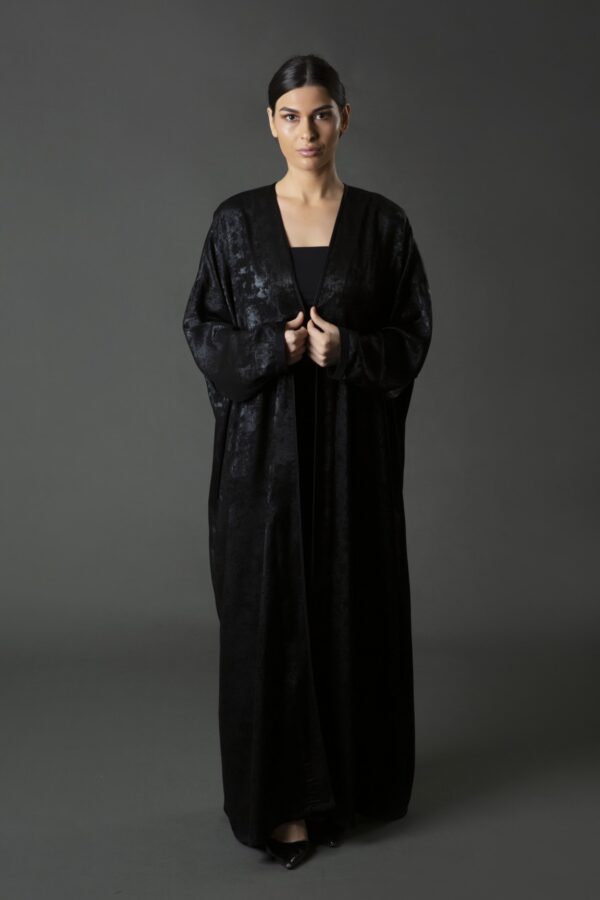 Silk Black Abaya