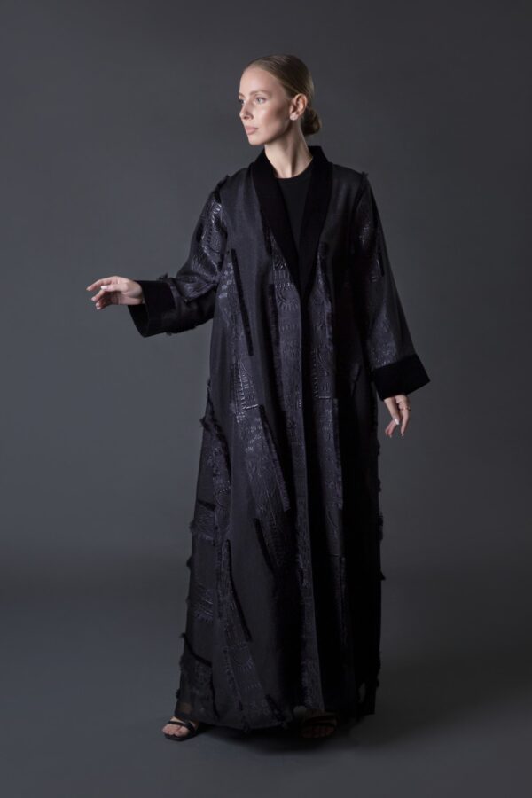 Collar Style Organza Abaya