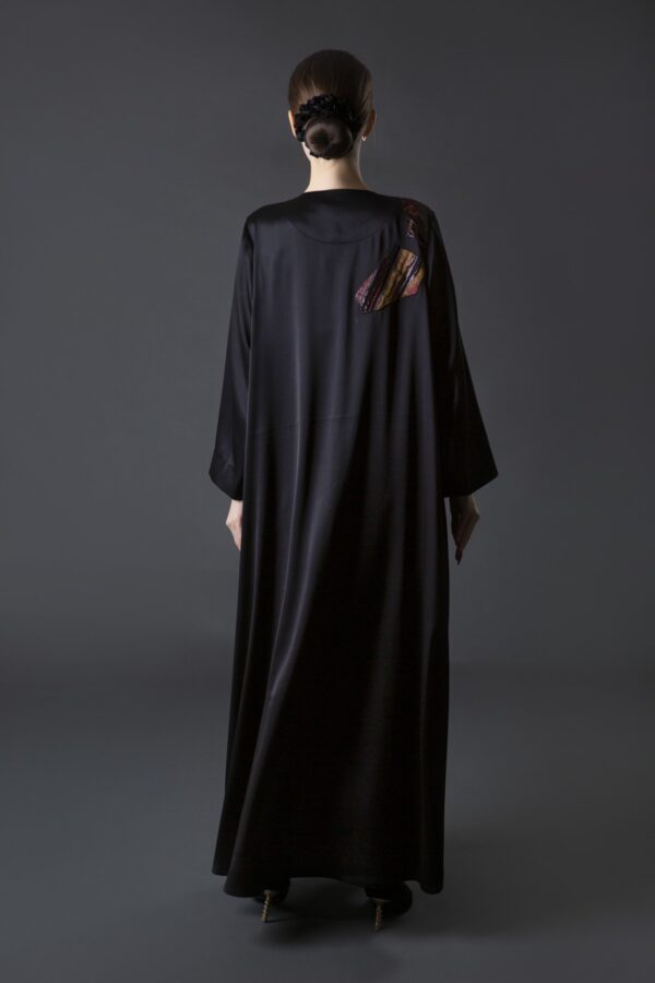 Silk abaya with colorful zari - Image 4