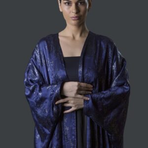 Silk abaya with zari floral design, made in free size