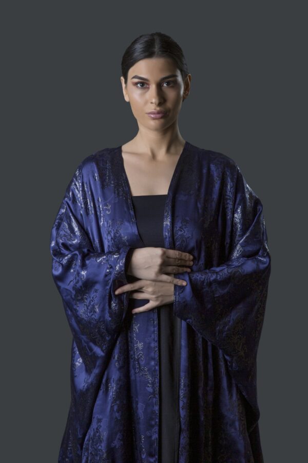 Silk Abaya with Zari Design - Image 3