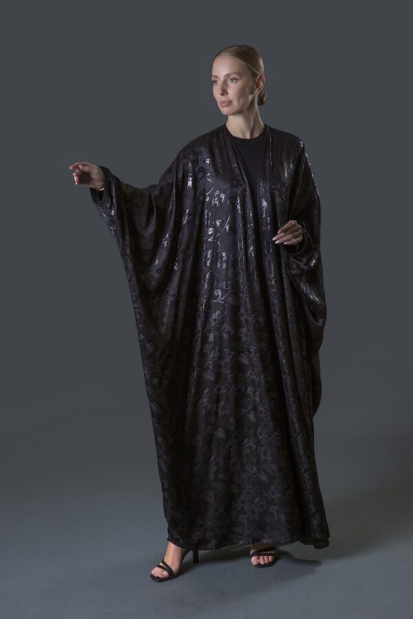 Silk Abaya with Colorful Zari