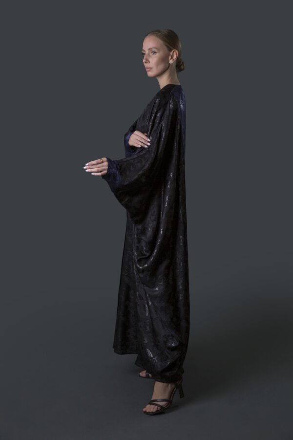 Silk Abaya with Colorful Zari - Image 4