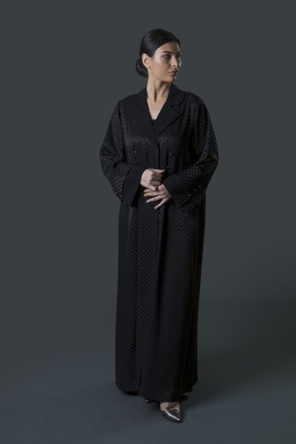 Coat Style Crepe Silk Abaya