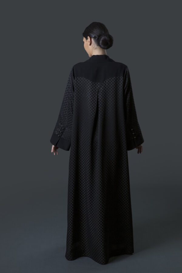 Coat Style Crepe Silk Abaya - Image 2