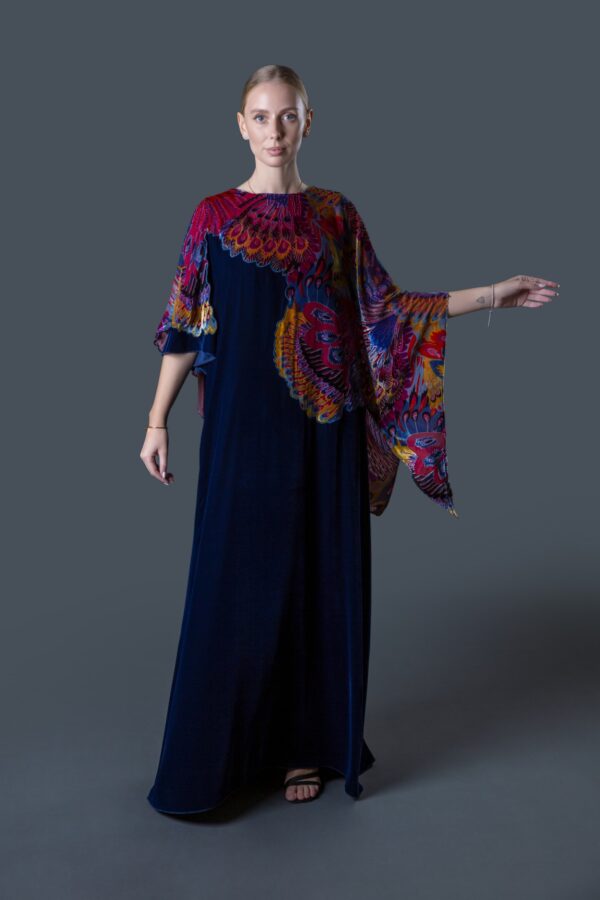 Velvet Galabiya (Asymmetric Cape)