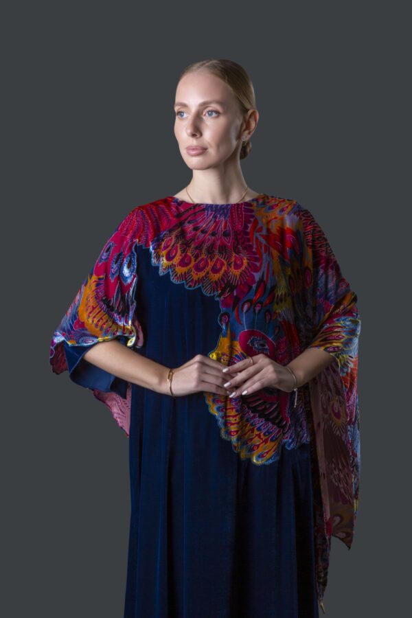 Velvet Galabiya (Asymmetric Cape) - Image 2