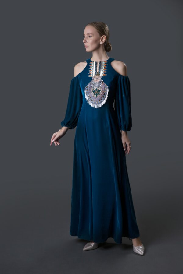 Velvet Galabiya Dress (Handwork)