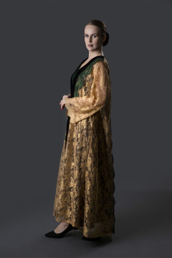 Cape Dress (Gold & Black) - Image 4