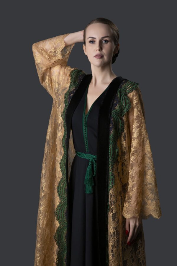 Cape Dress (Gold & Black) - Image 2