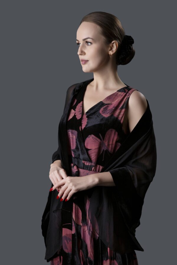 Cape Dress (French Velvet) - Image 2