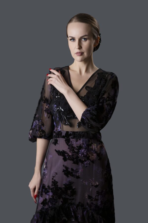 French Velvet Dress - Image 4