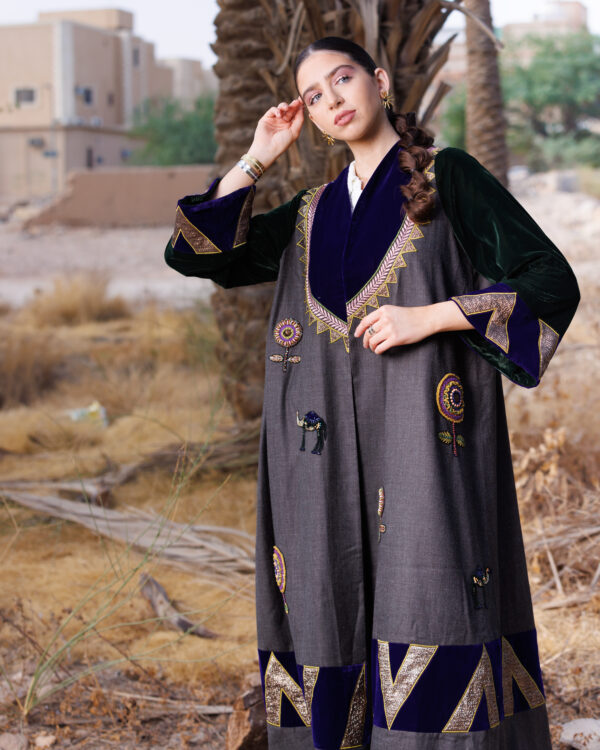 Al Ula Kashta Abaya- Colorful Patches - Image 3