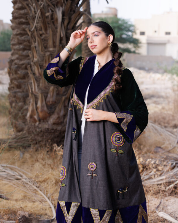 Al Ula Kashta Abaya- Colorful Patches - Image 4