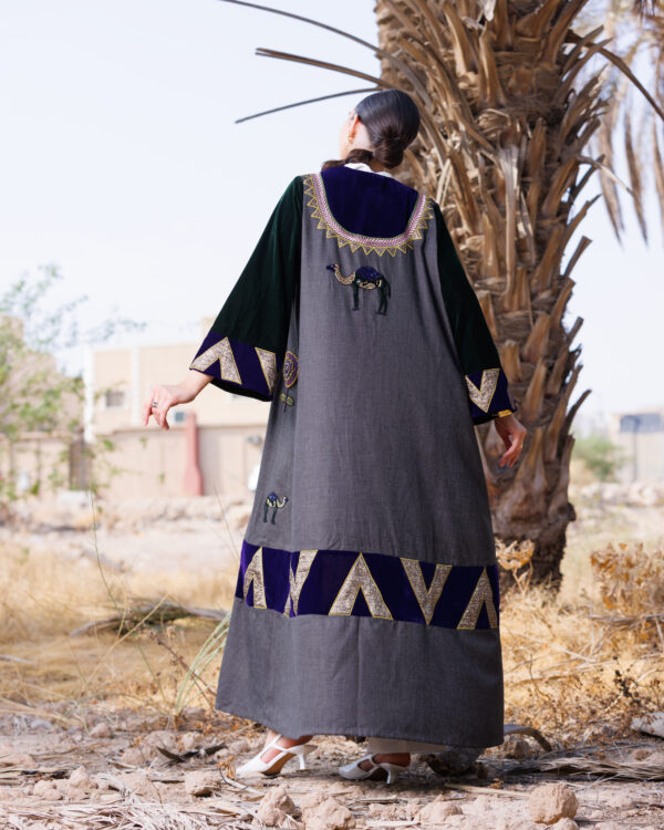 Al Ula Kashta Abaya- Colorful Patches - Image 7