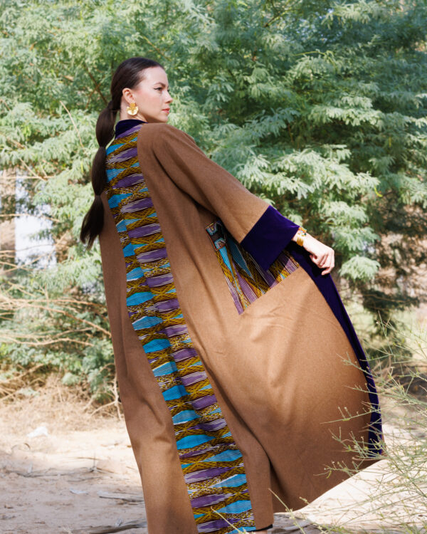 Al Ula Kashta Abaya- African Print - Image 2